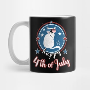 Happy 4Th of July Funny Patriot Cat Mug